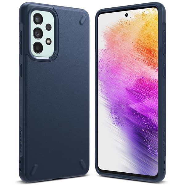 Ringke Onyx hållbart fodral för Samsung Galaxy A73 marinblå