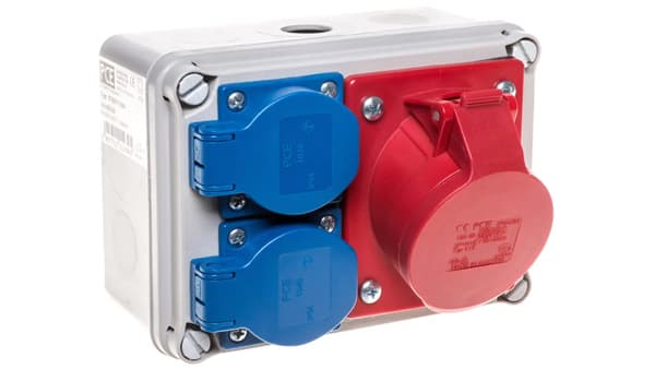 Stikdåse 16A/5P 2xGS IP54 M20 9769116W