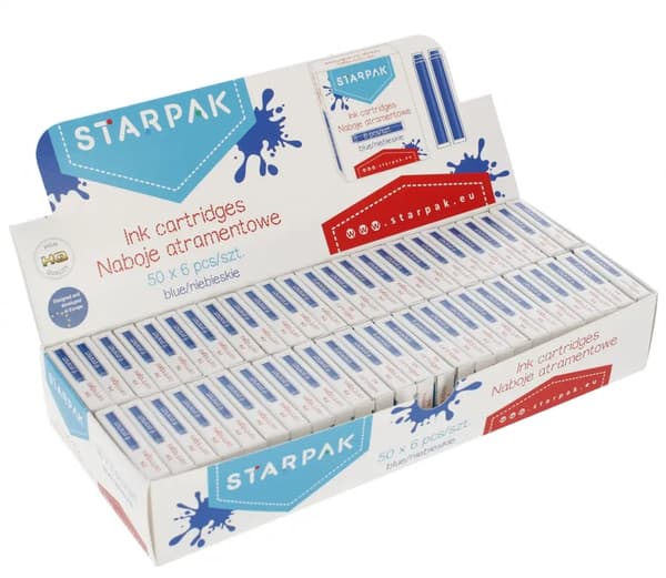 Pennpatroner blå 6st p50. STARPAK, pris för 1op.