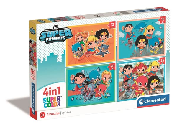 Puslespil 4i1 Super Color DC Superfriends
