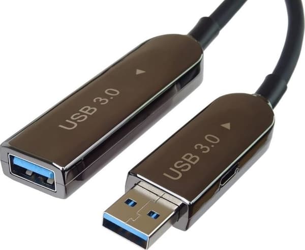 PREMIUMCORD USB3.0+2.0-kabel Optisk Backlash AOC-kabel A/hane - A/hona 15m