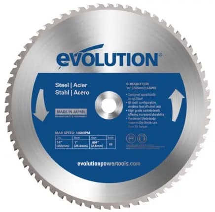 Evolution TCT sav til skæring af stål 355mm 66z (EVO-355-66-S)