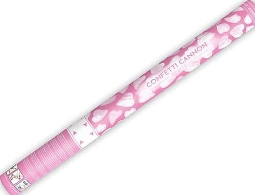 Rør med hjerter, hvid, 60cm