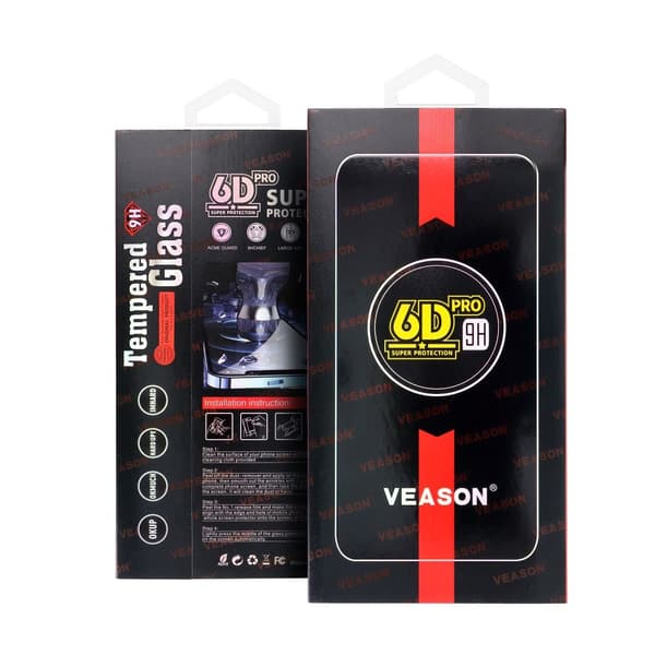 6D Pro Veason Easy-Install -karkaistu lasi - iPhone 14 Pro musta