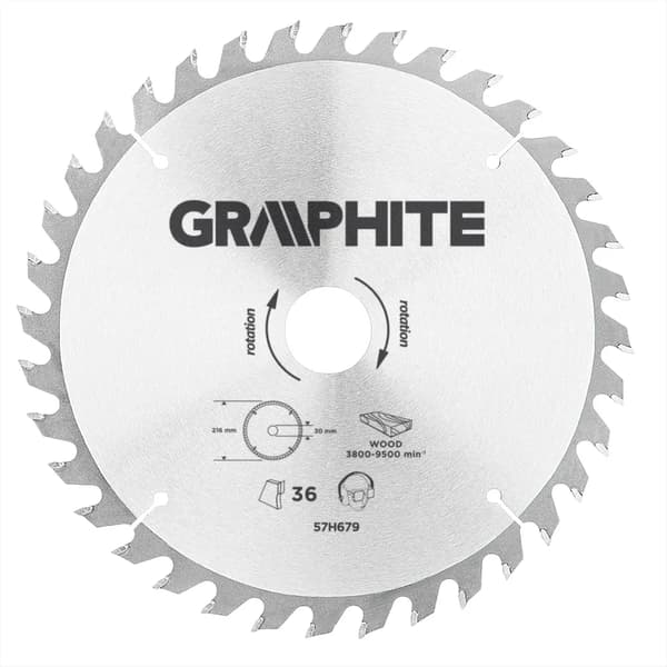 Graphite rundsav 216x30x3,2mm 36z. - 57H679