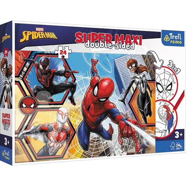 Palapeli 24 Super Maxi Spiderman lähtee toimintaan
