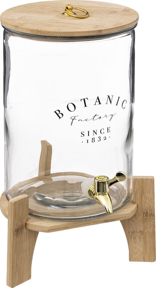 Beholder med tap, glas, 8 l