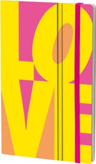 Notesblok 210x130/192K Fluo Love Gul