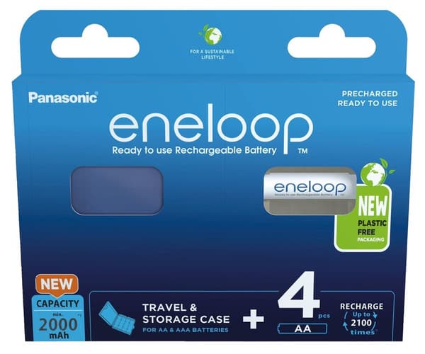 Panasonic Eneloop AA 2000mAh 4 szt + b
