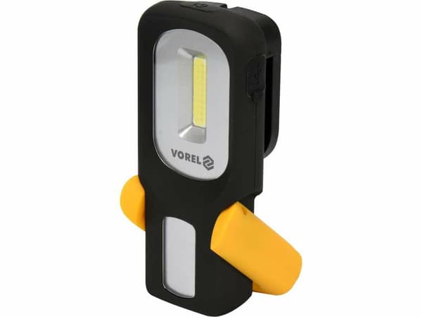 ROTERENDE HÅNDLAMPE COB LED 3W AKU.