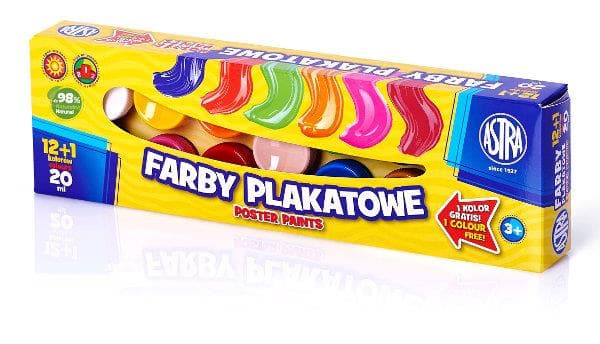 Plakatmaling 13 farver 20ml ASTRA