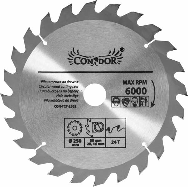 CONDOR WIDIO PYÖRÖSAHA 250 x 30 x 24-ZEBY