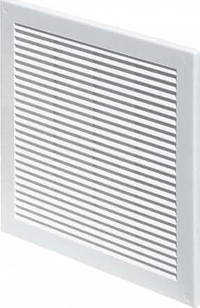 Ventilationsgaller 250x250mm vit nät TRU8