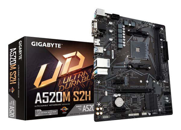 Gigabyte A520M S2H - 1.0 - bundkort - micro ATX - Socket AM4 - AMD A520