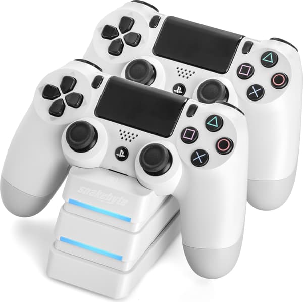 Snakebyte dubbel laddningsstation TWIN:CHARGE 4 för PS4-kontroller vit