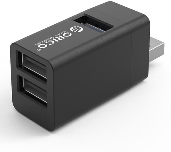 Orico MINI-U32L-BK-BP USB Hub 3 porte USB-A 3.0 + 2.0 Aluminium