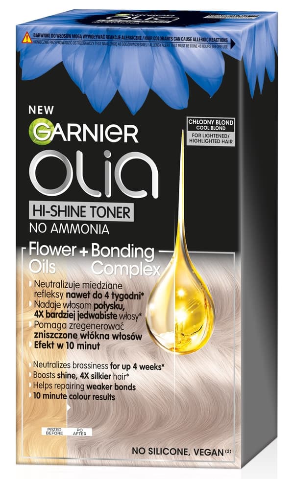 GARNIER Olia Hi-Shine Toner til blondt hår - Cool Blond 1op.