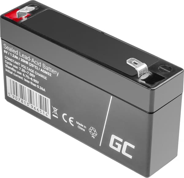 Green Cell Batteri 6V/1.2Ah (AGM52)