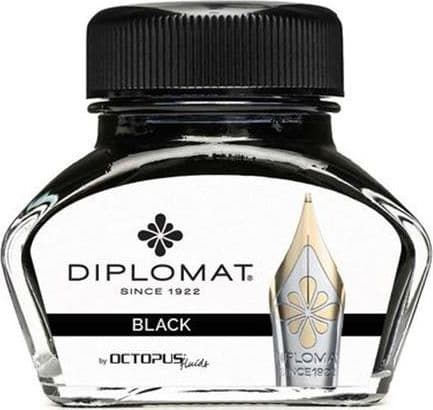 Diplomat blæk Diplo Octopus 30 ml glas sort sepia