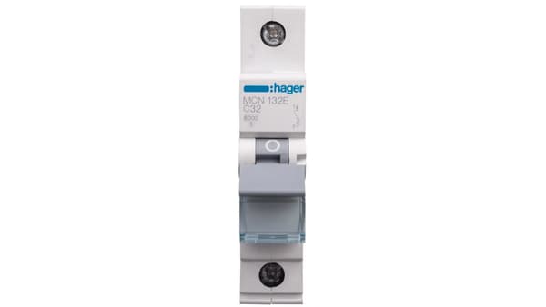 Hager afbryder 1P C 32A 6kA AC MCN132E