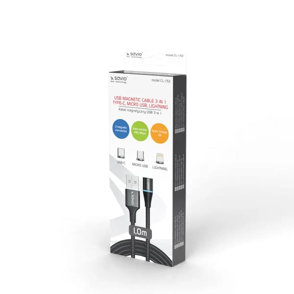 SAVIO CL-152 - opladnings/datakabelsæt