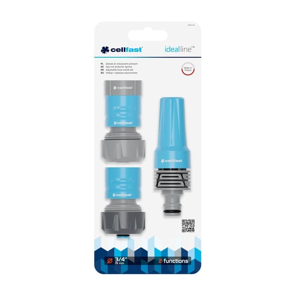 SÆT MED LIGE SPRINKLER 3/4\" IDEAL CELLFAST