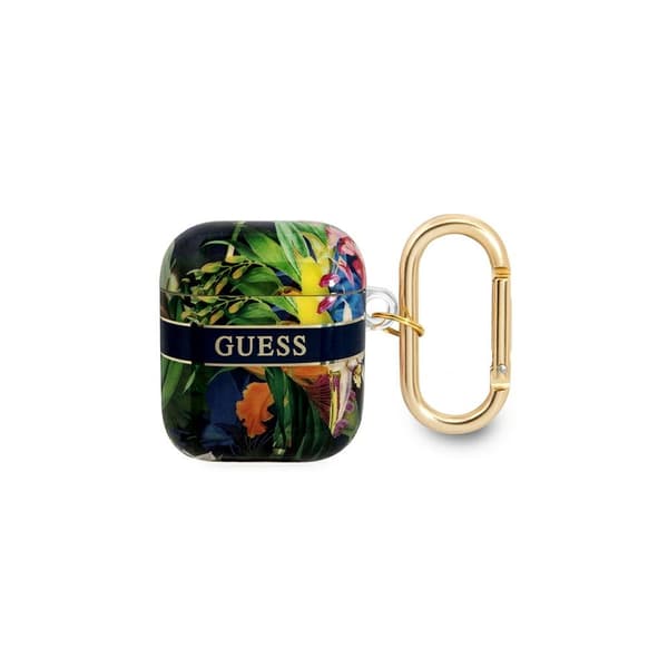 Guess GUA2HHFLB AirPods cover blå/blå Flower Strap Collection
