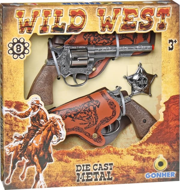 Cowboy Gunher Vilda Västern-set