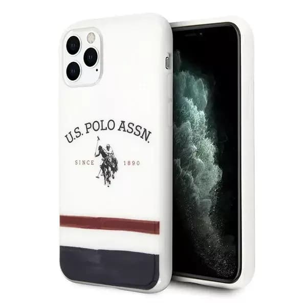 US Polo USHCN65PCSTRB iPhone 11 Pro Max valkoinen/white Tricolor Pattern Collection