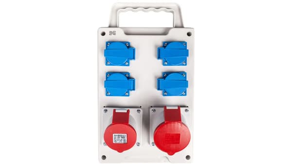 Bærbart byggestrømskab 5P/32A 5P/16A 4x2P+med RS 6214-00