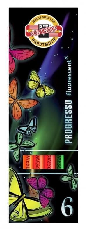 Progresso Fluorescerende Farveblyanter 6 Farver