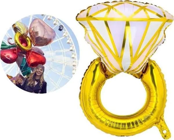 PartyDeco Folieballon Ring, 60x95cm, mix