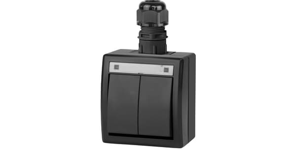 KYTKIN 5002-67 2-OSAINEN IP65 AQUANT MUSTA
