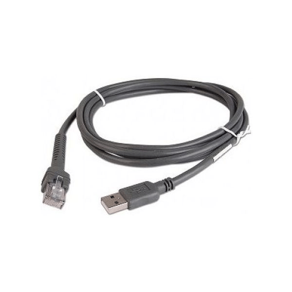 Zebra USB-kabel Serie A, grå, 2,1 m rak