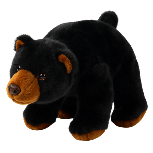 Plys Maskot Bamse Sort Bjørn 28cm