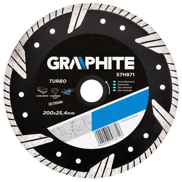 Diamantklinge 200 x 25,4 mm, turbo