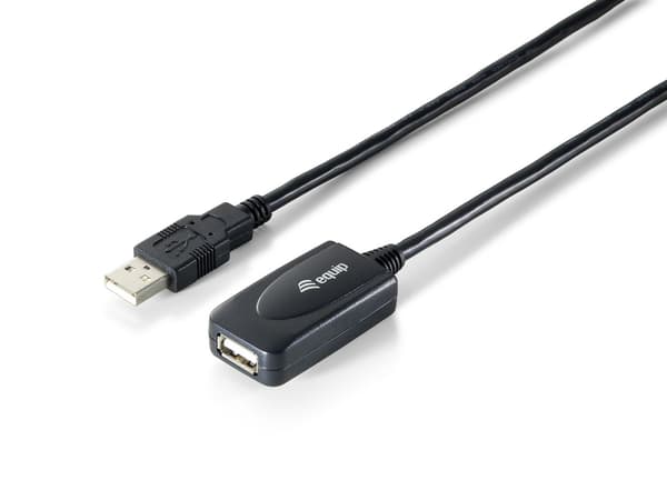 Equip kabel USB-A 2.0 -> A forbindelse St/Bu 5.00m 480Mbps prad