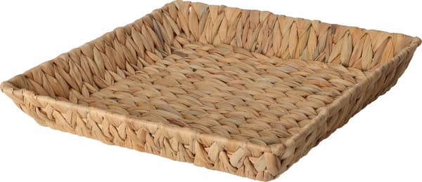 Home Styling Collection BRAID Vattenhyacint Flätad Fyrkantig Korg, 34 x 34 cm