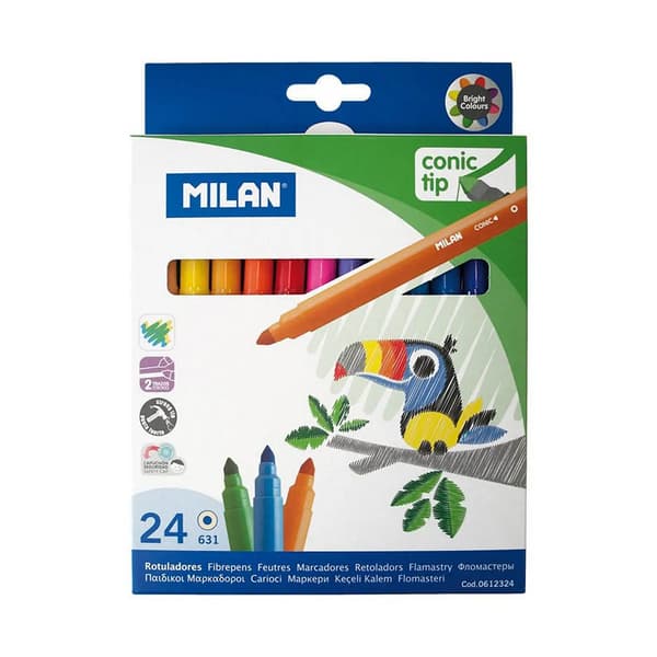 Filtpennor Milan 24 MAXI Flerfärgad
