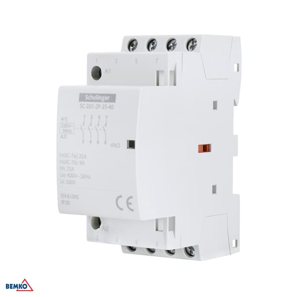 MODULAARIKONTAKTORI SC201 2P 25A TYYPPI 40 (4NO+0NC) SCHELINGER