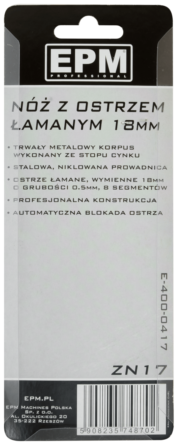 VEITSI, TERÄVEITSI 18MM SINKKILEJEERINKI