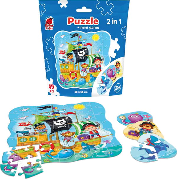 Pussel 2i1 Pirater RK1140-04 (pussel+spel)