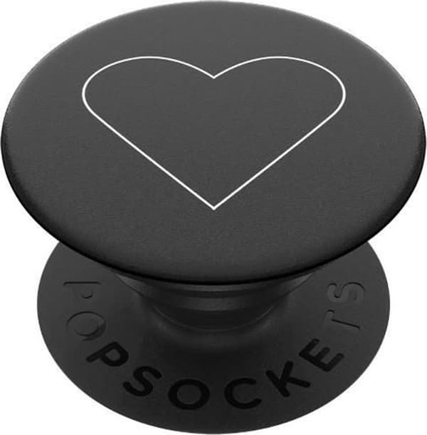 Popsockets 2 White Heart Black 800667 puhelinpidike ja -teline - standardi
