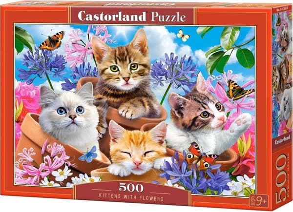 Puslespil 500 Killinger med Blomster CASTOR