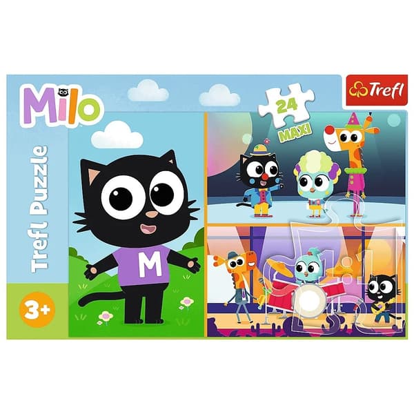 PUZZLE 24EL KLUBBAR MAXI ÄVENTYR KATTUNGE MILO PU8