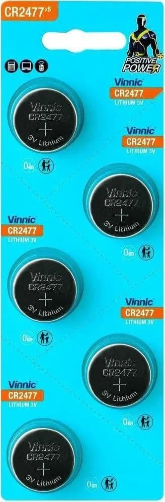 Litiumparistot CR2477 Vinnic 5 kpl