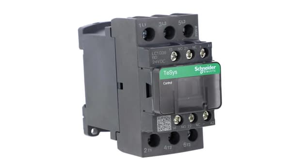 TeSys Deca effektkontaktor 38A 3P 24V DC 1Z 1R LC1D38BD