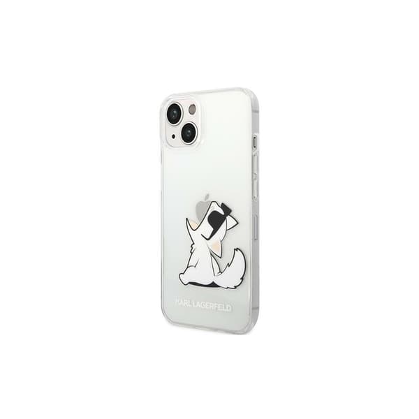 Original KARL LAGERFELD Hardcase KLHCP14MCFNRC för iPhone 14 PLUS (Choupette Eat / transparent)