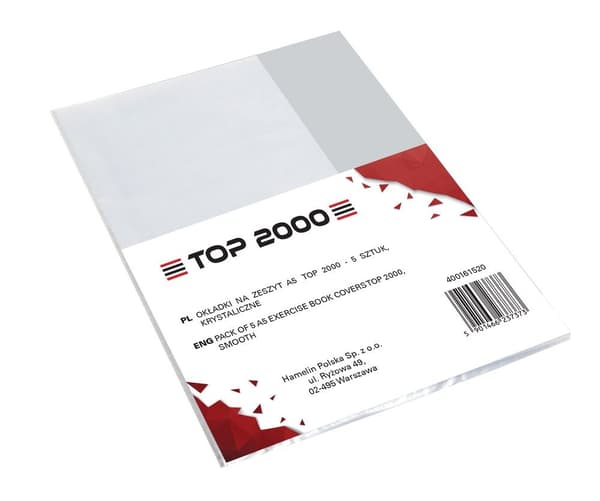 Muistikirjan kansi A5 PP kristallinen (5kpl) TOP2000