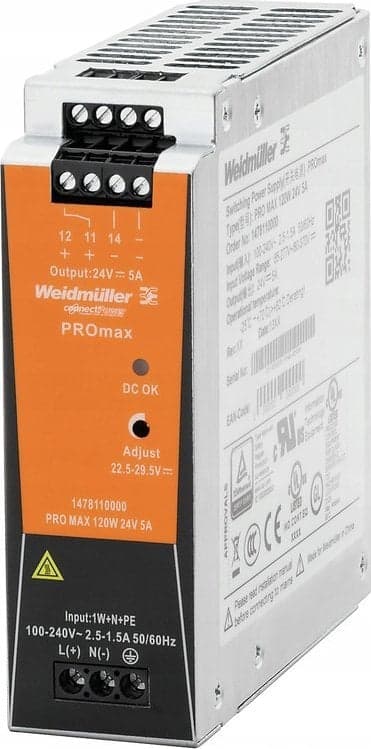 DC STRØMFORSYNING PRO MAX 120W 24V 5A 1478110000